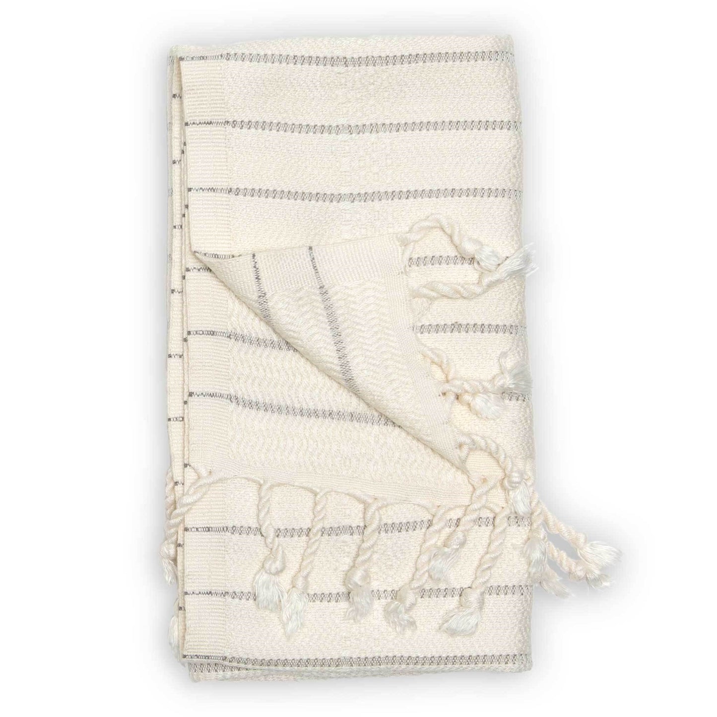 Bamboo Striped Turkish Hand Towel - Mist