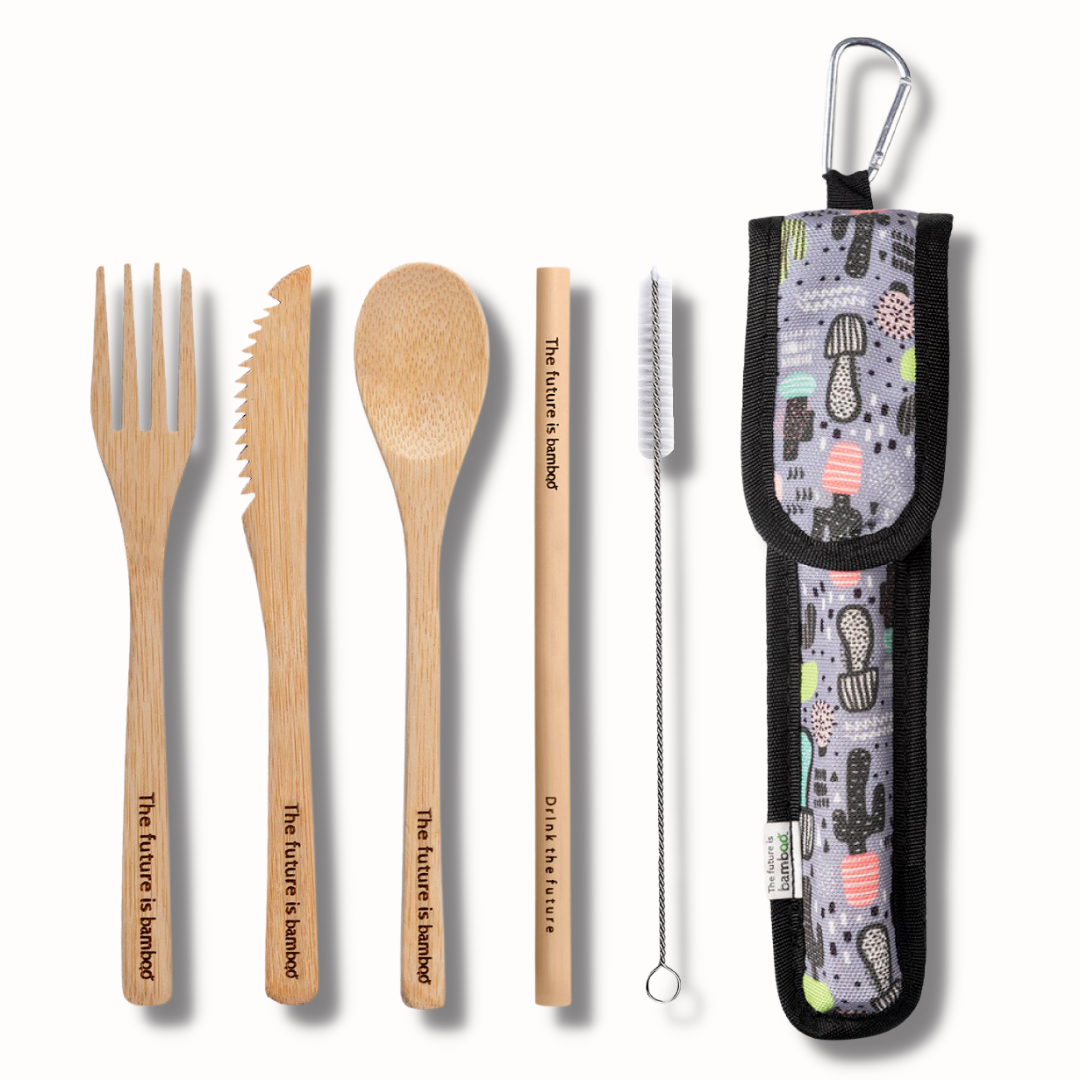 Zero Waste Bamboo Utensil Kit - 3 Designs