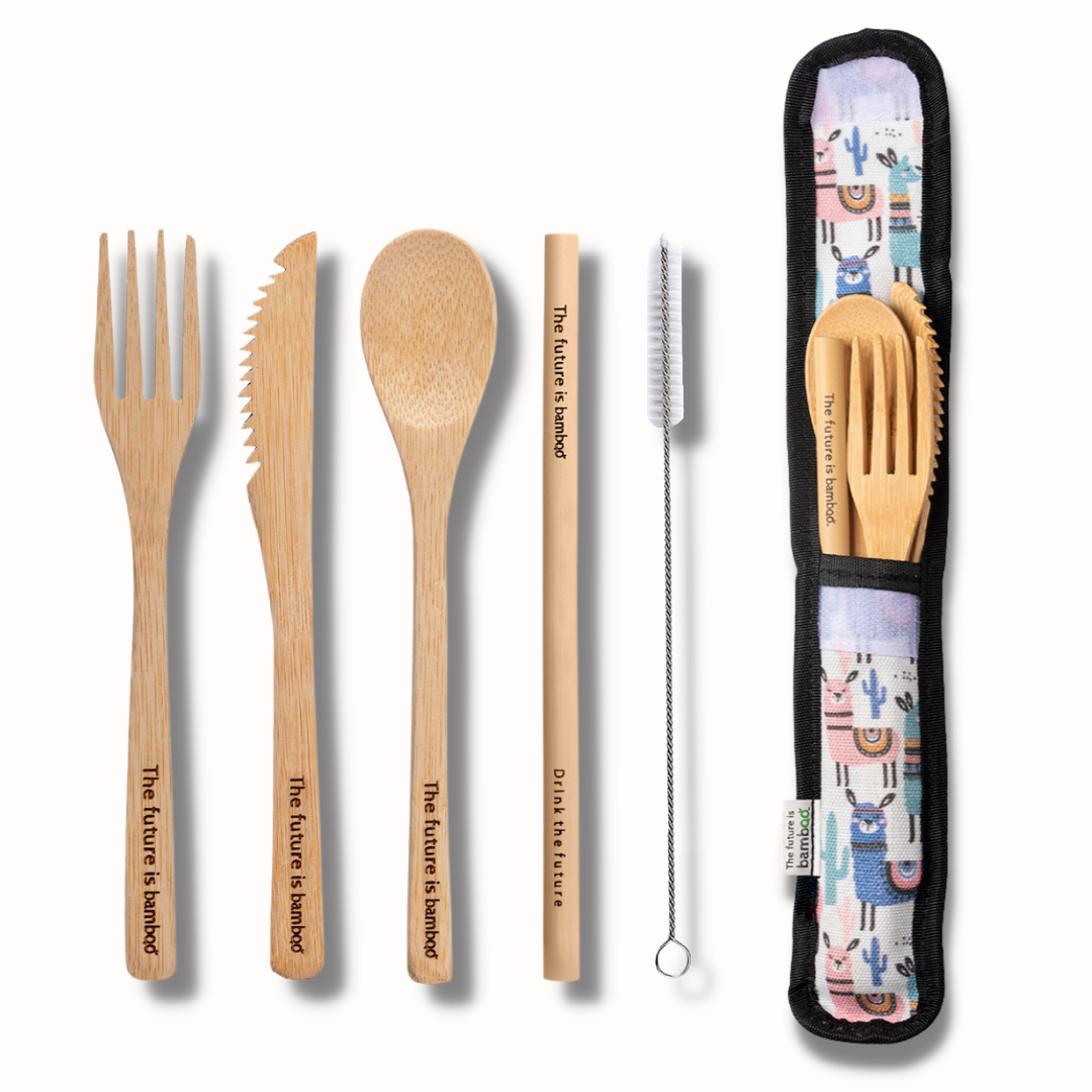 Zero Waste Bamboo Utensil Kit - 3 Designs