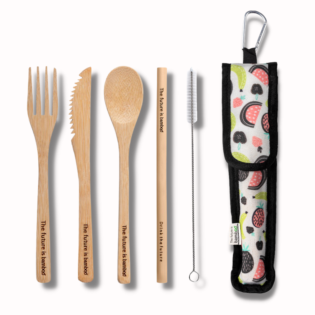 Zero Waste Bamboo Utensil Kit - 3 Designs