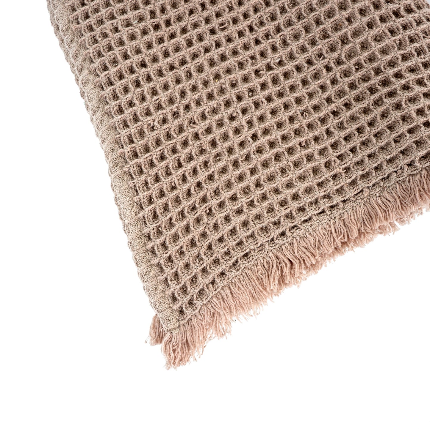 Blush Waffle Throw
