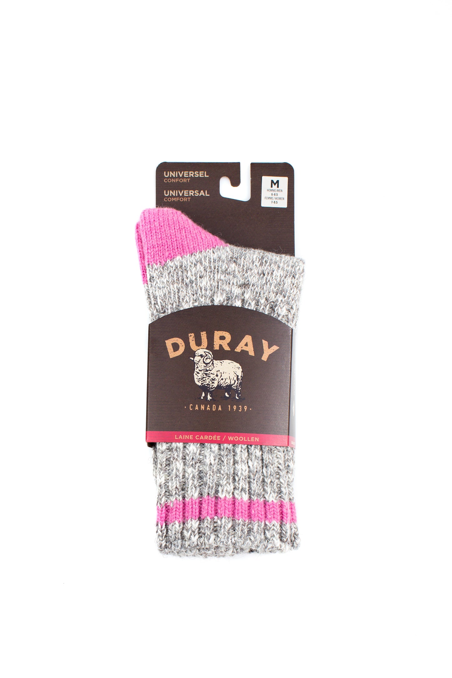 Camping Grey Pink Socks