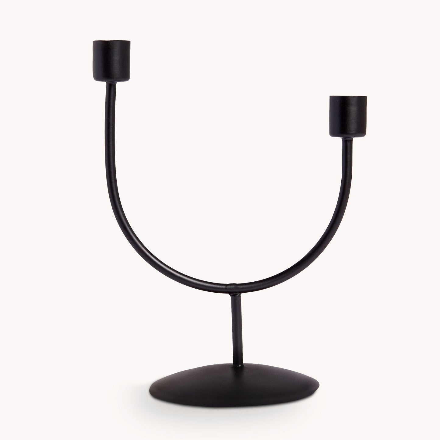 Asymmetrical Candle Holder - Black