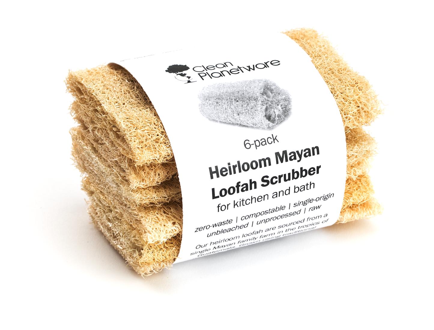 Compostable Loofah Scrubber - 6 Pack