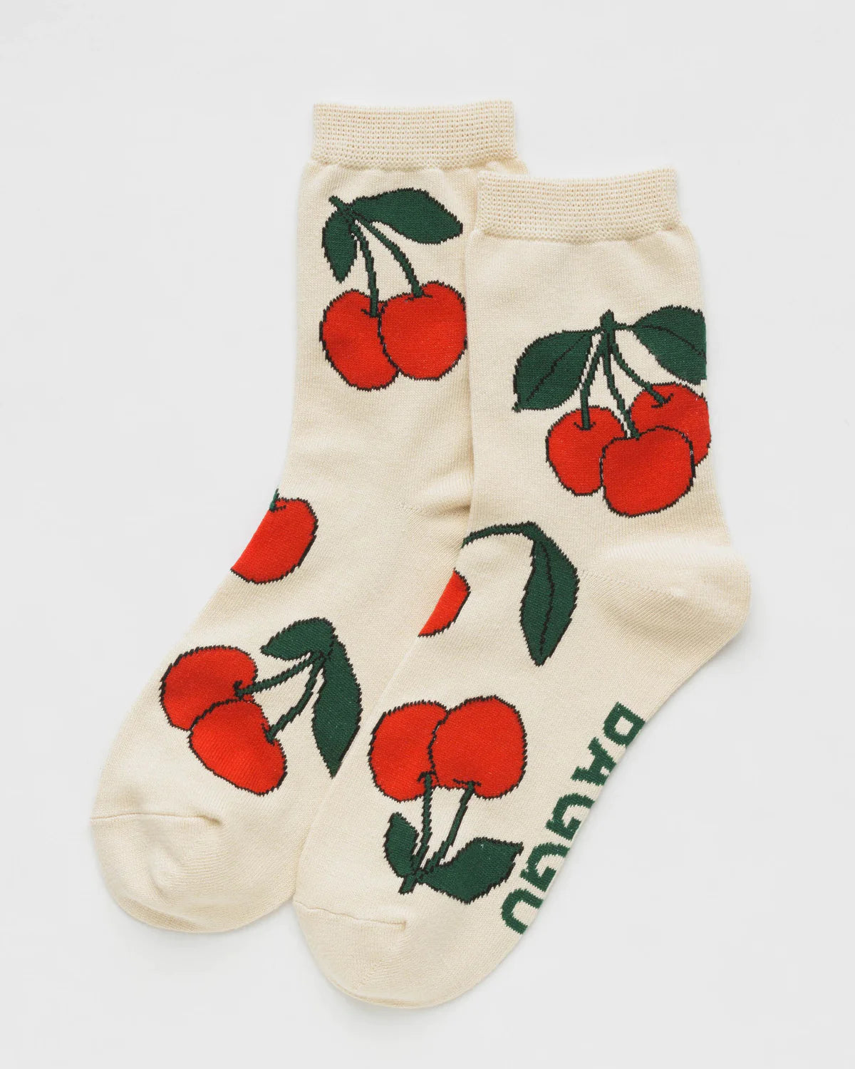 Crew Sock - Ecru Cherry