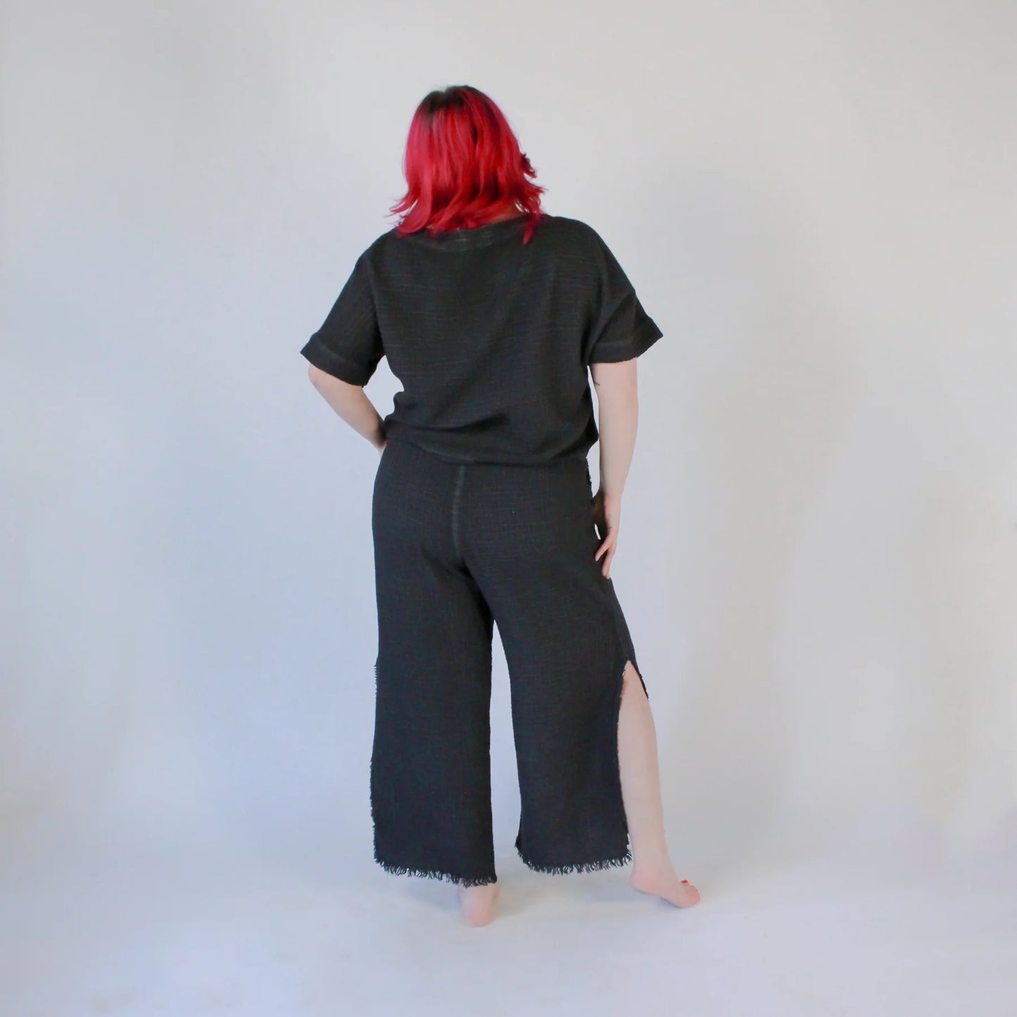 Crinkle Boat Top - One-Sized - Black