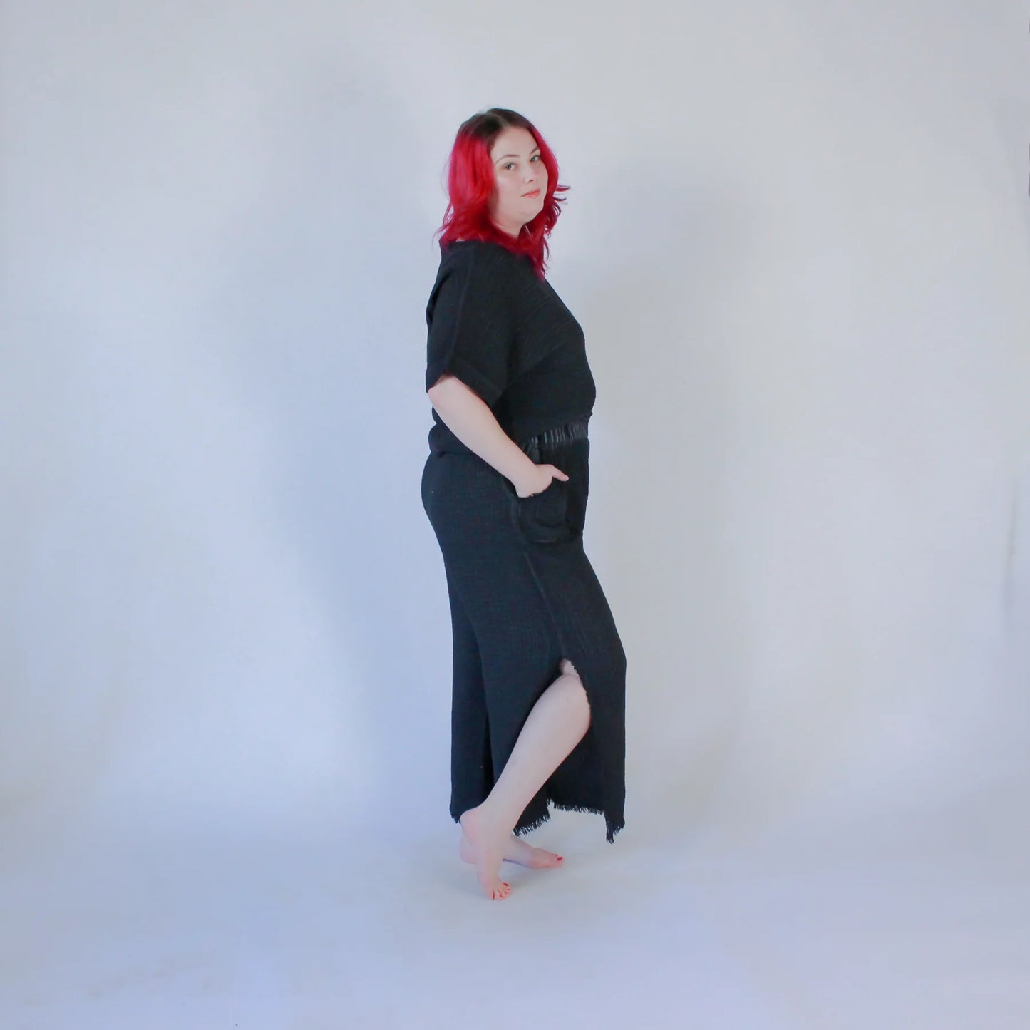 Crinkle Boat Top - One-Sized - Black