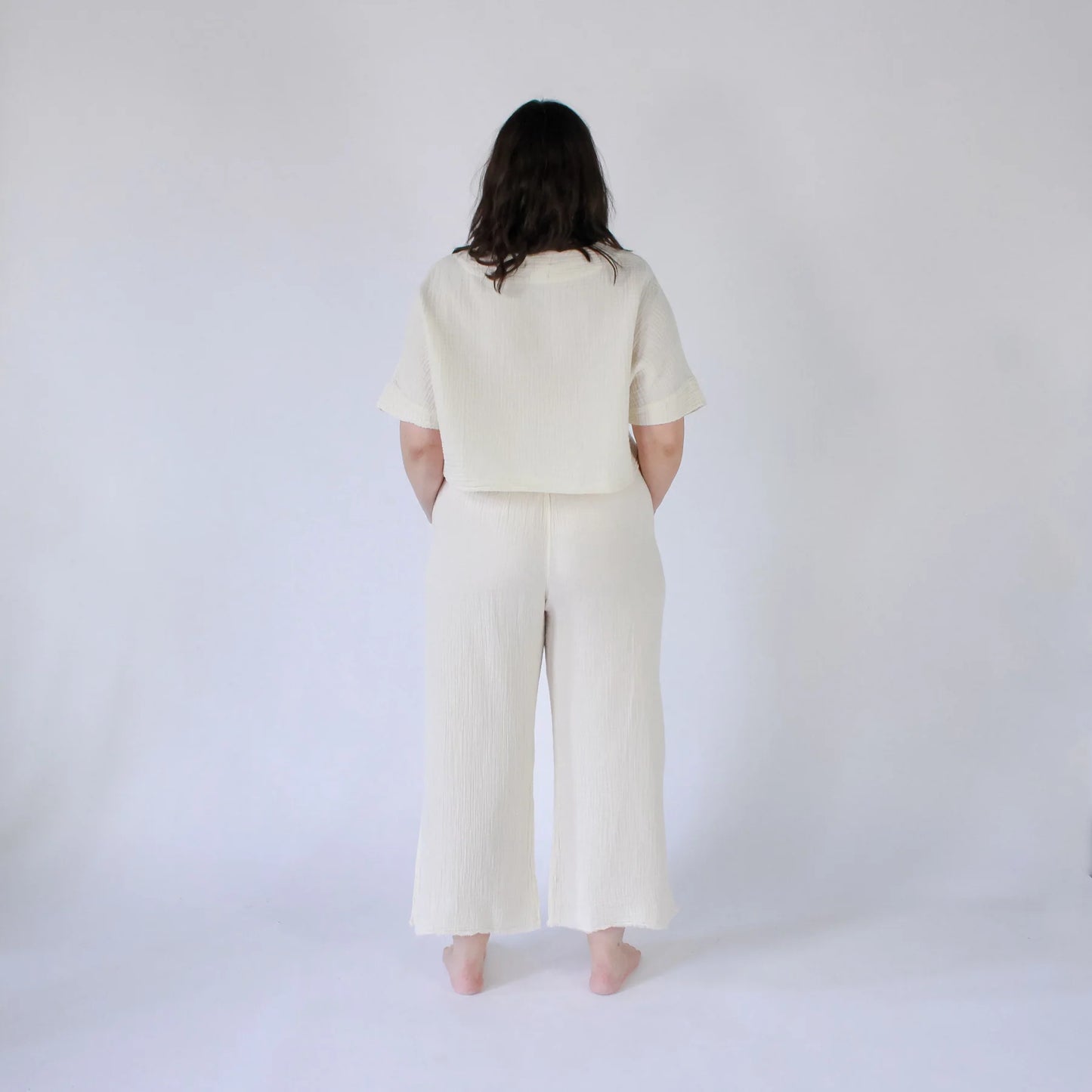 Crinkle Boat Top - One-Sized - Cream