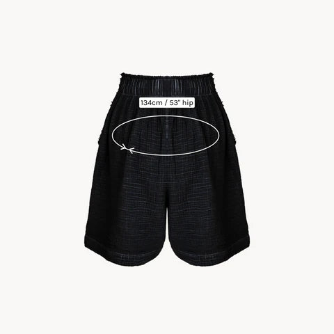 Crinkle Relaxed Shorts - One Sized - Cream
