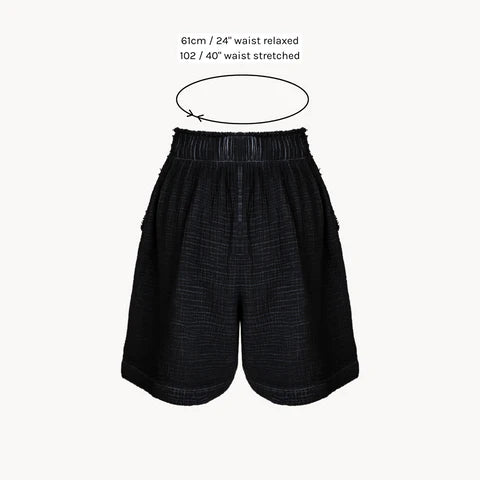 Crinkle Relaxed Shorts - One Sized - Cream