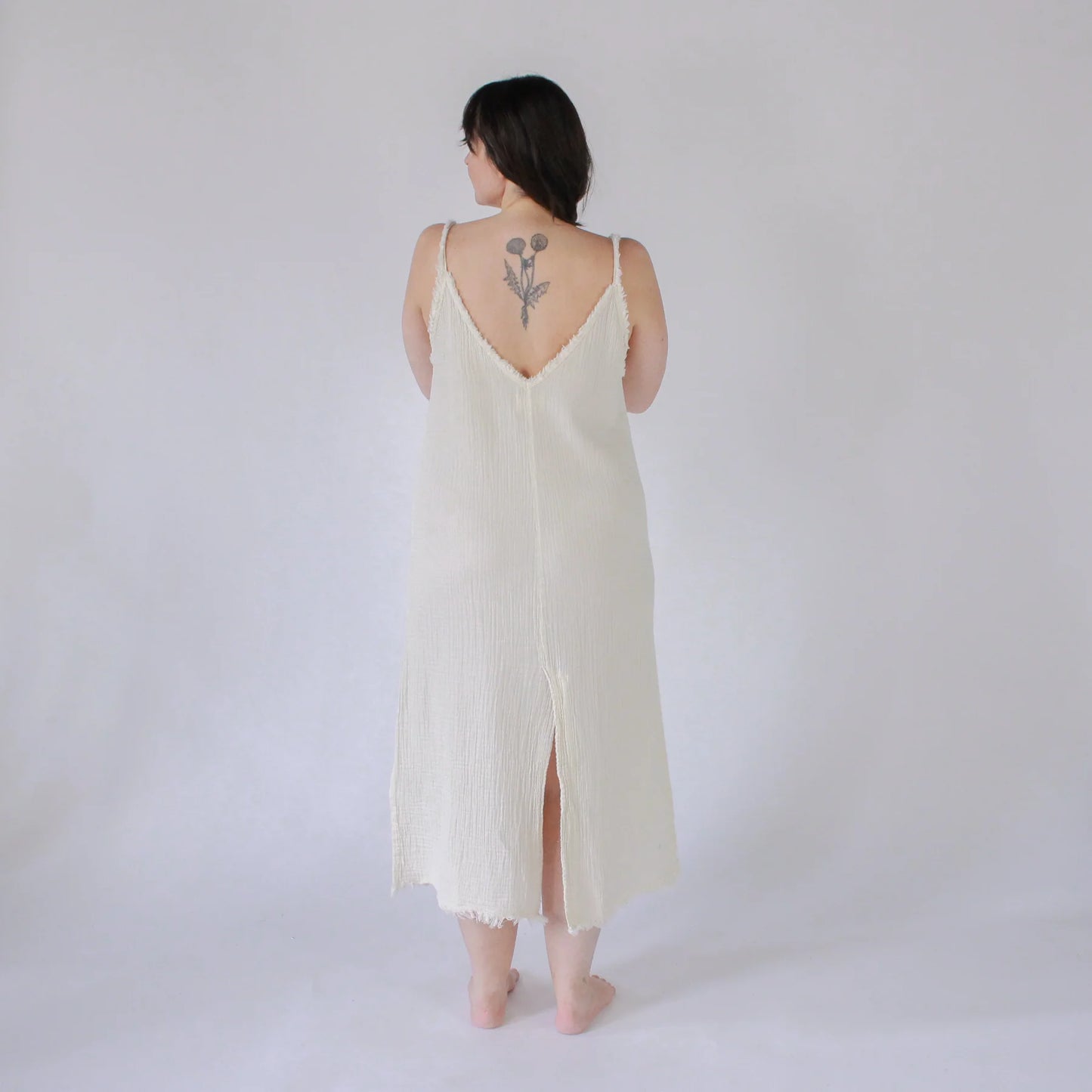 Crinkle Strappy Dress - One Sized - Cream