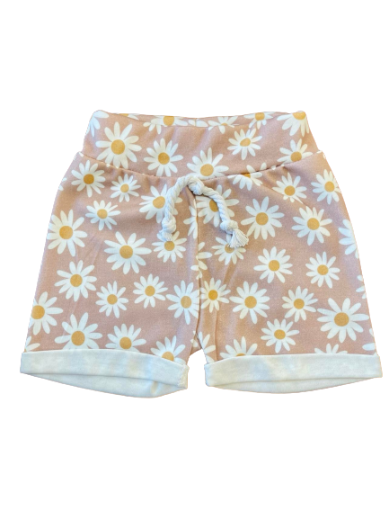Daisy Print Cotton Shorts