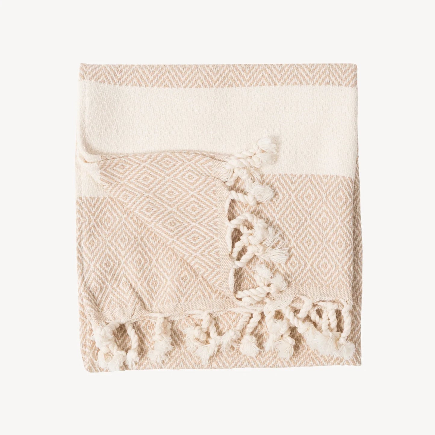 Diamond Hand Towel - Cream