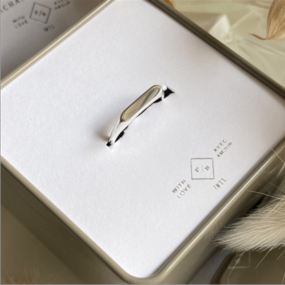 Drago Flat Top Bar Ring in Sterling Silver