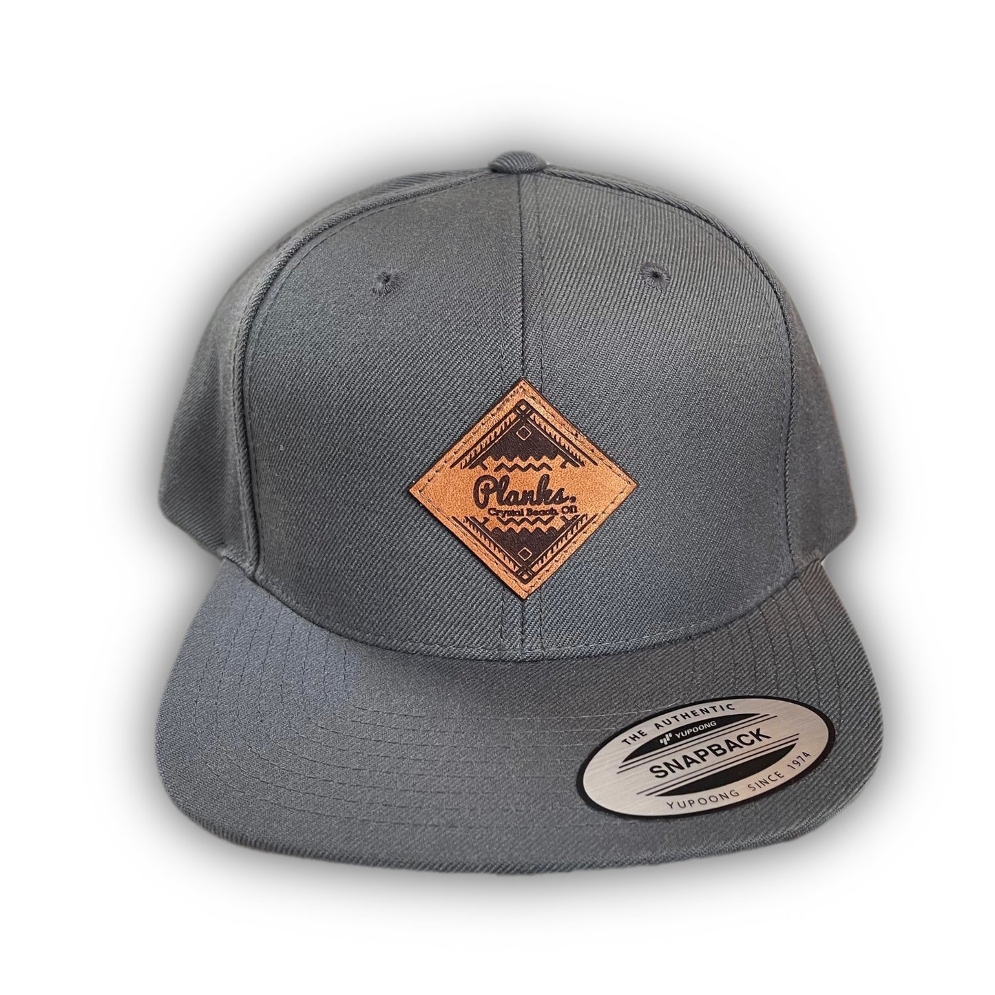 Planks Genuine Leather Patch Snapback Hat