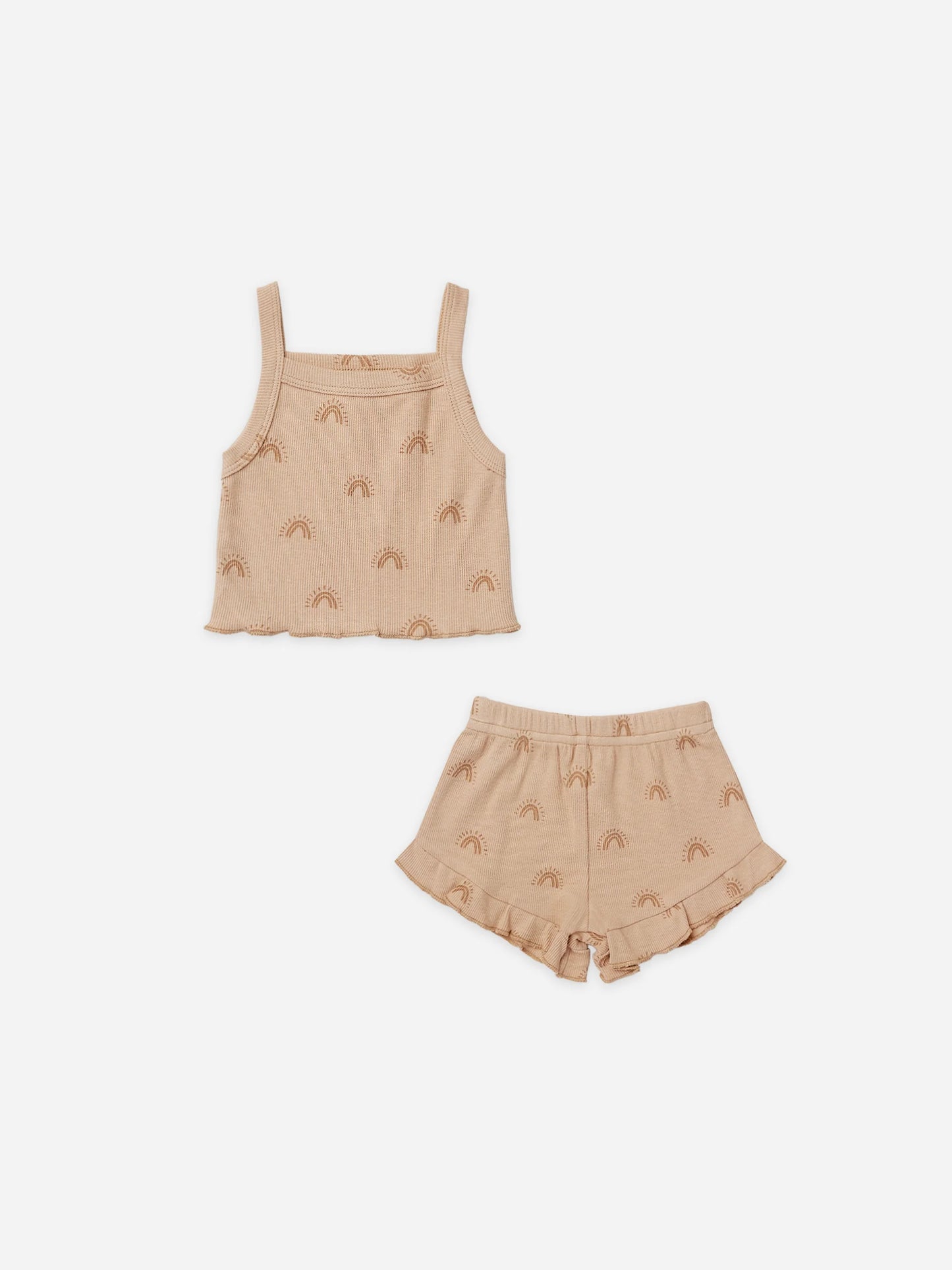 Evie Tank and Shortie Set - Rainbows