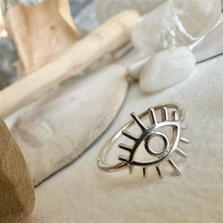 Eye Spy Evil Eye Ring in Sterling Silver