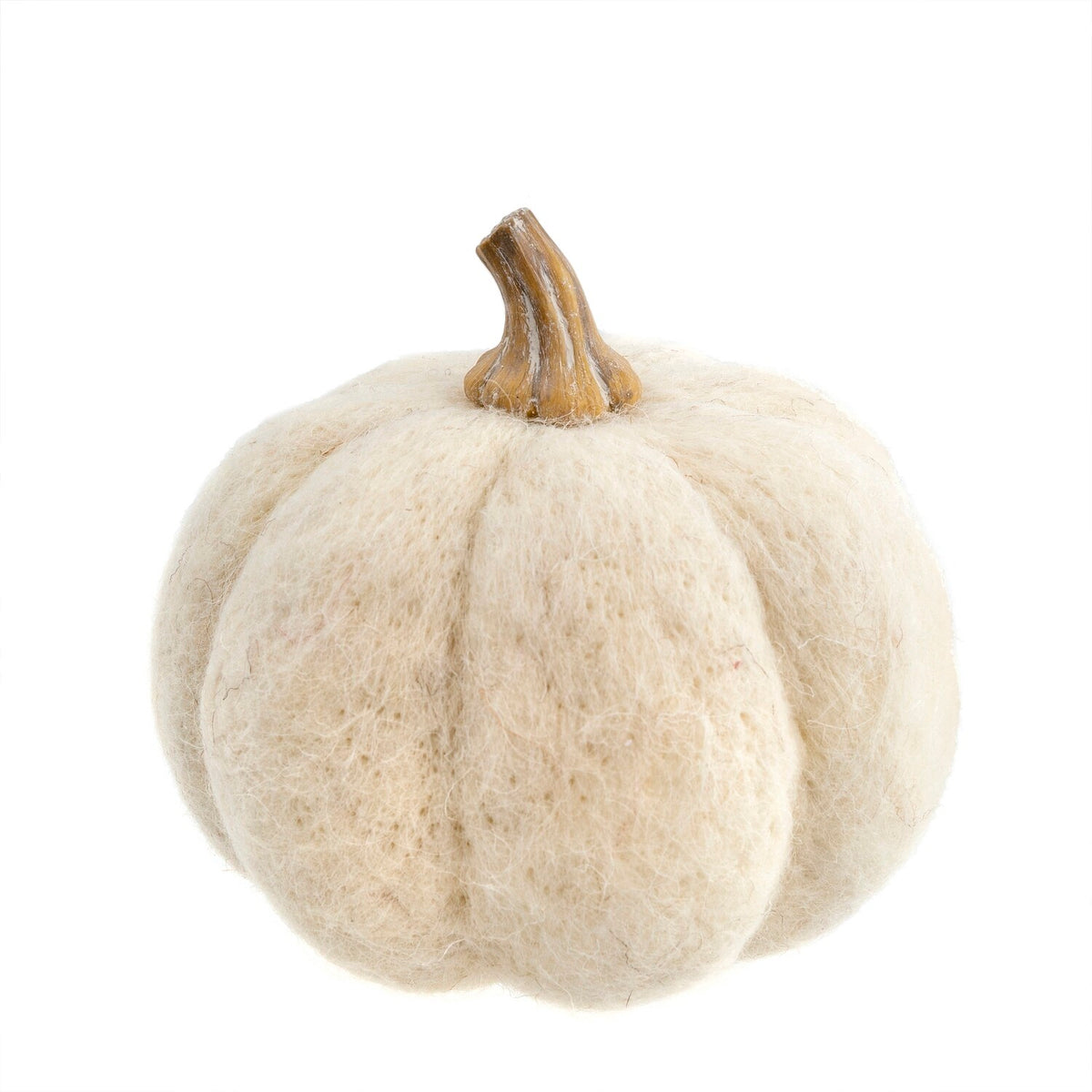 Felt Pumpkins 3 Sizes - White