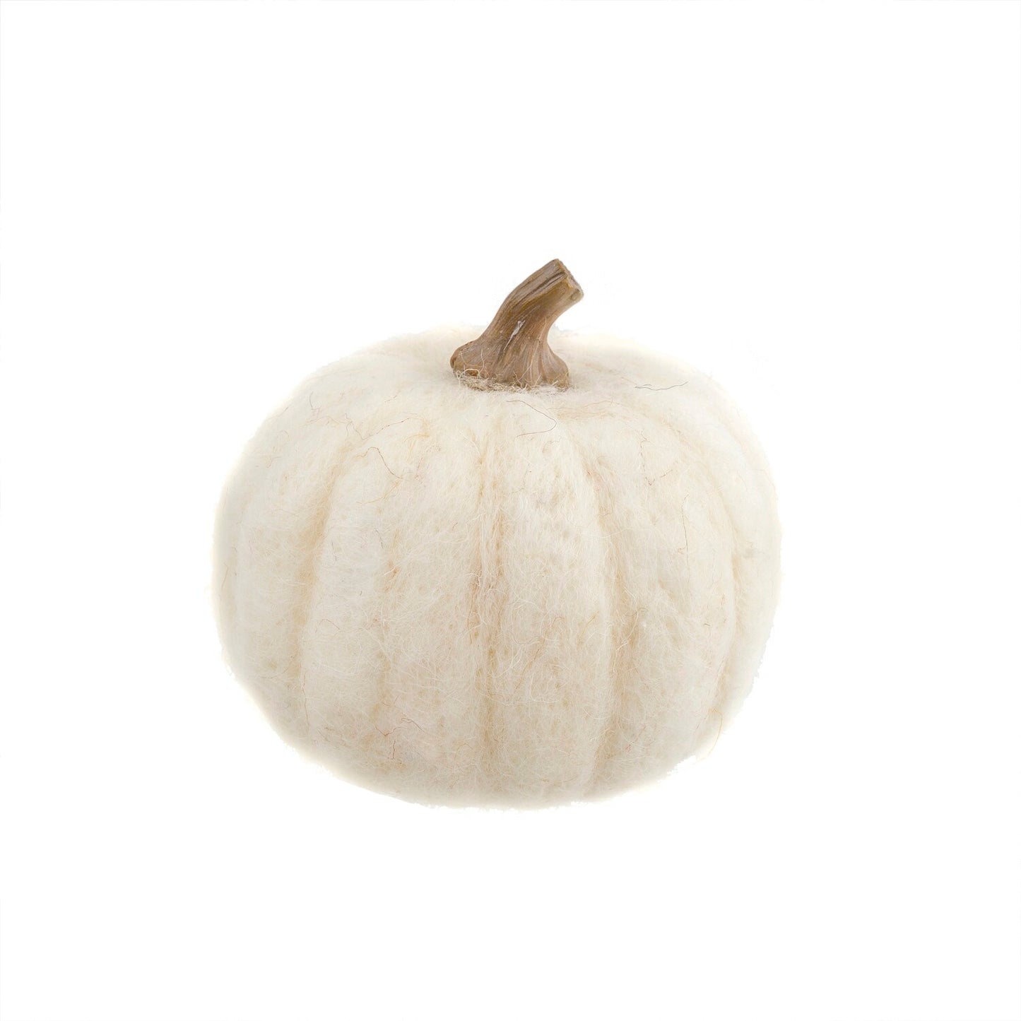 Felt Pumpkins 3 Sizes - White