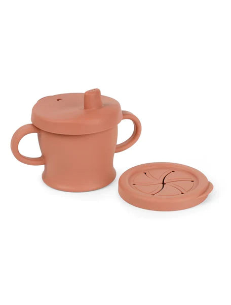 Haakaa Silicone Sip N Snack Cup - Rust