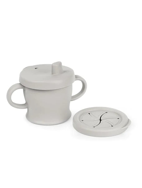 Haakaa Silicone Sip N Snack Cup - Sueva Grey