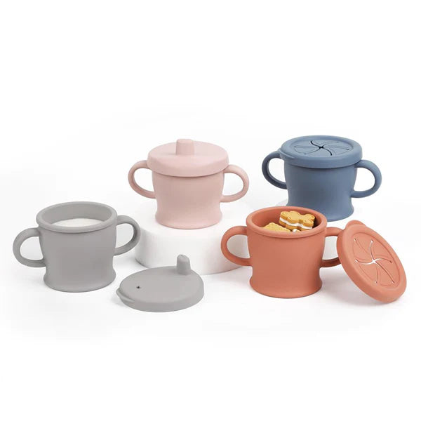 Haakaa Silicone Sip N Snack Cup - Blush