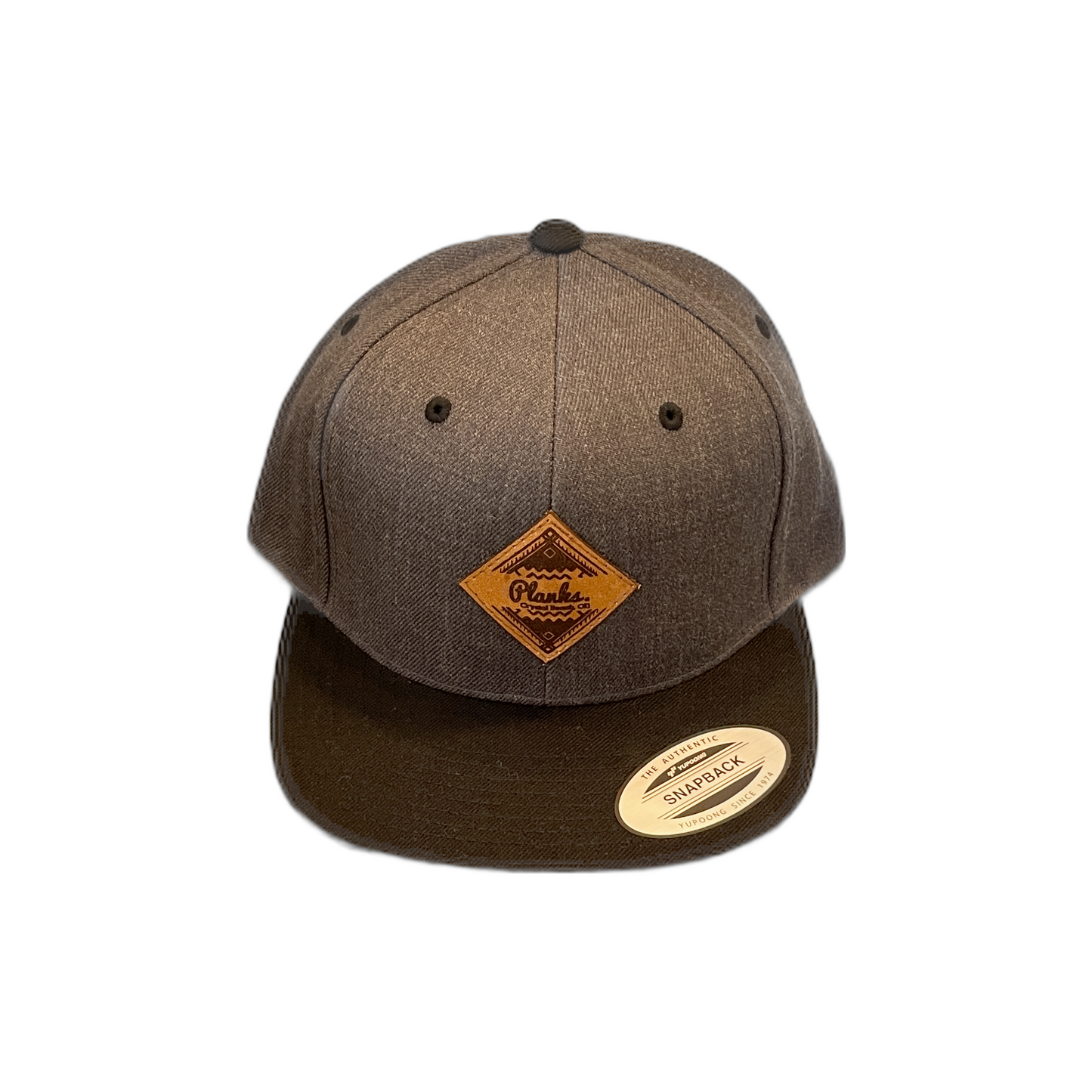 Planks Genuine Leather Patch Snapback Hat
