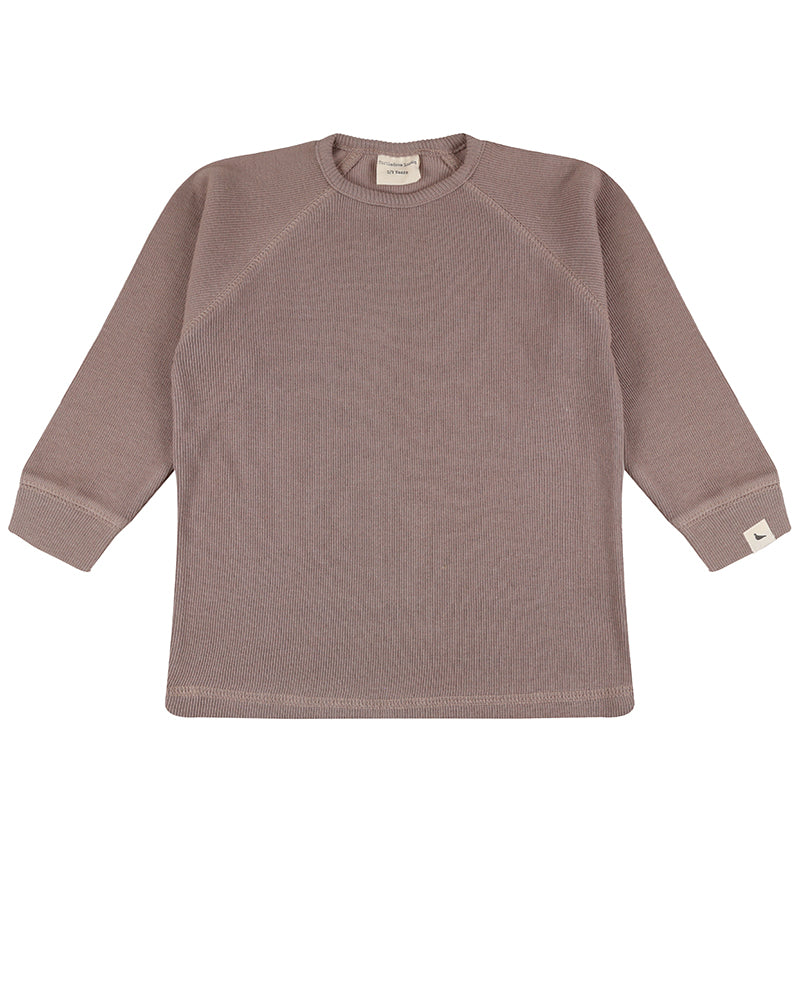 Rib Layering Top - Stone