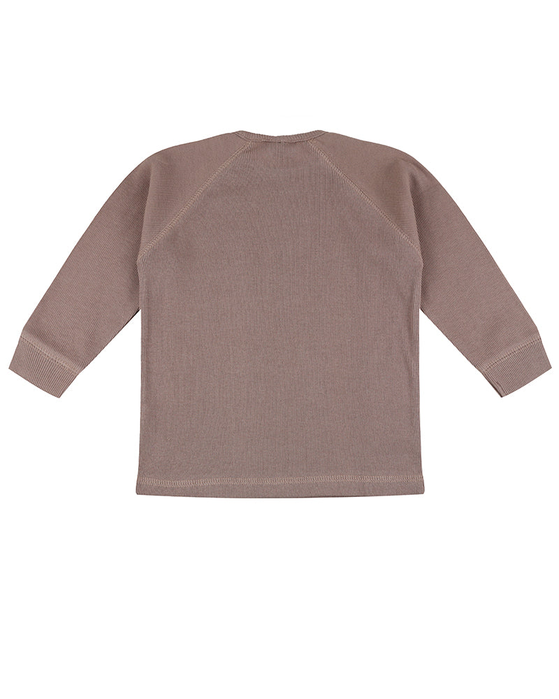 Rib Layering Top - Stone