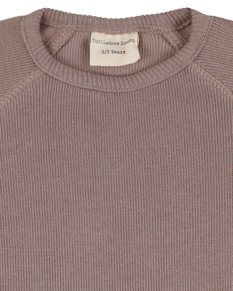 Rib Layering Top - Stone