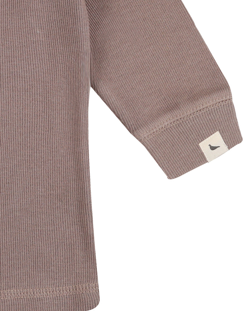 Rib Layering Top - Stone