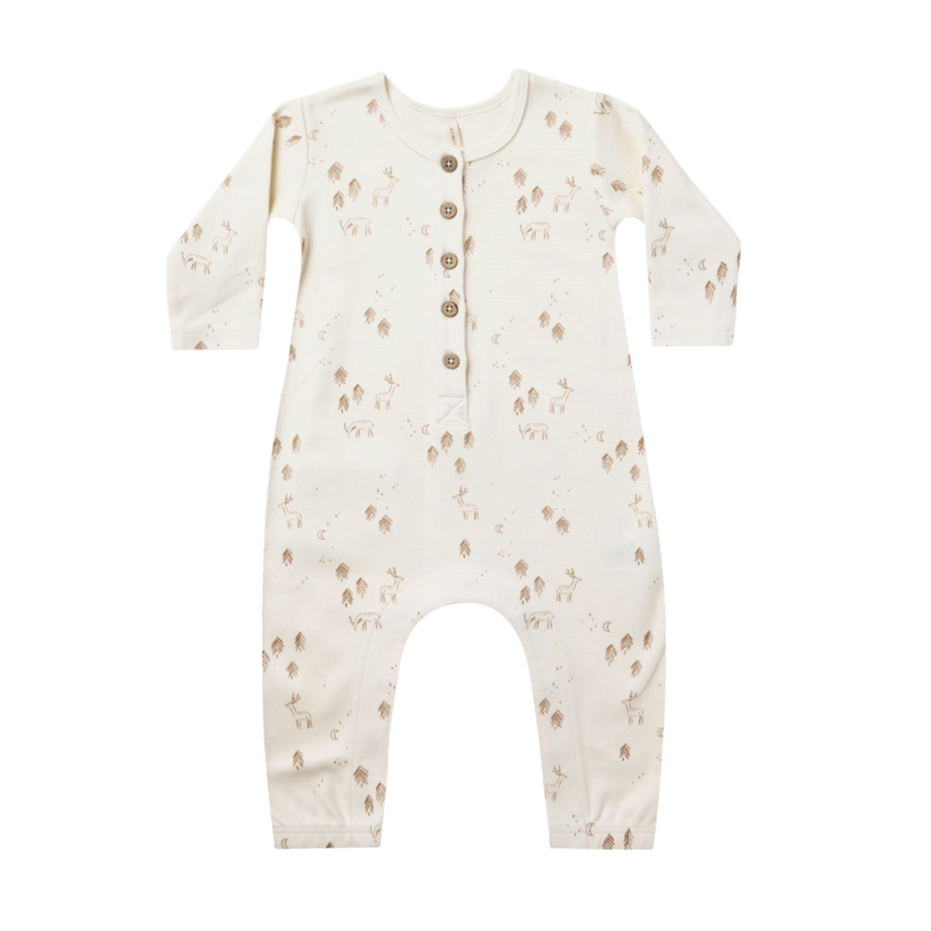 Long Sleeve Jumpsuit - Ivory/Woodlands