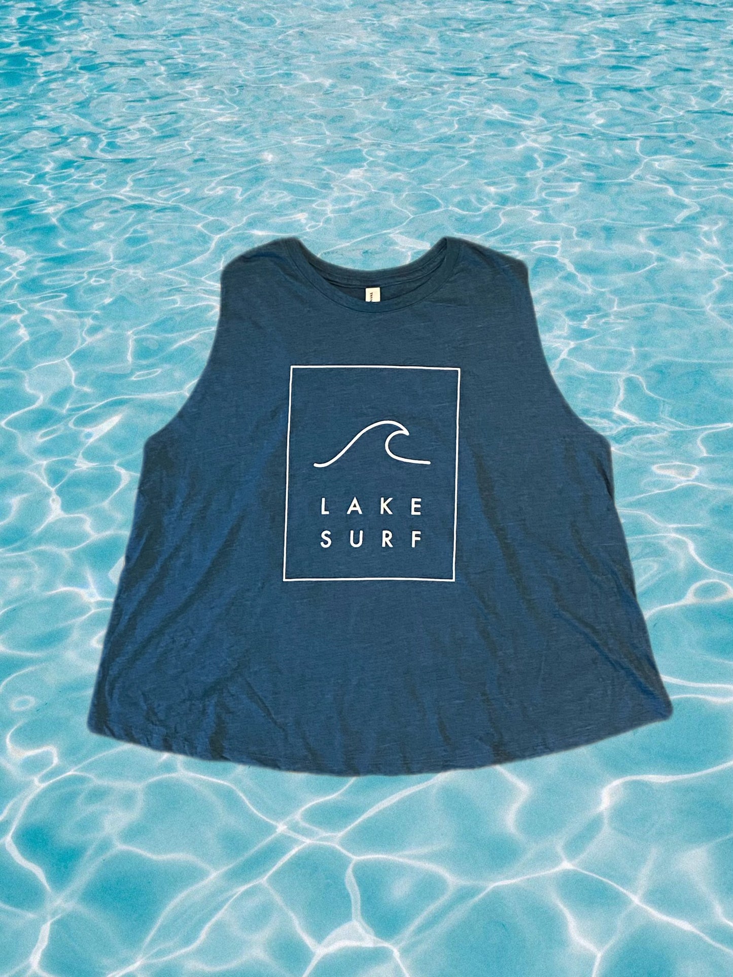 Lake Surf Crop Tank - Heather Teal