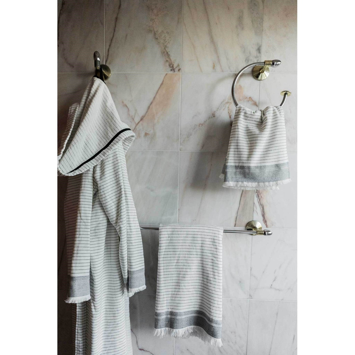 Leo Terry Hand Towel - White