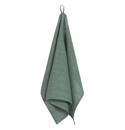 Linen Heirloom Tea Towel - Jade
