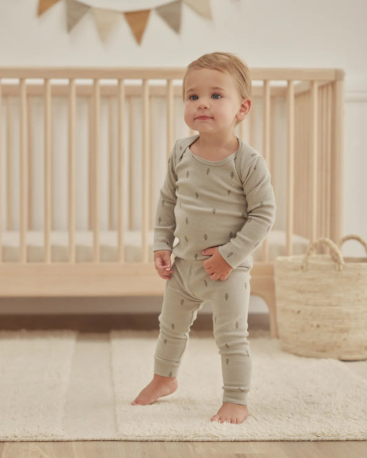 Long Sleeve Tee & Leggings Set - Trees