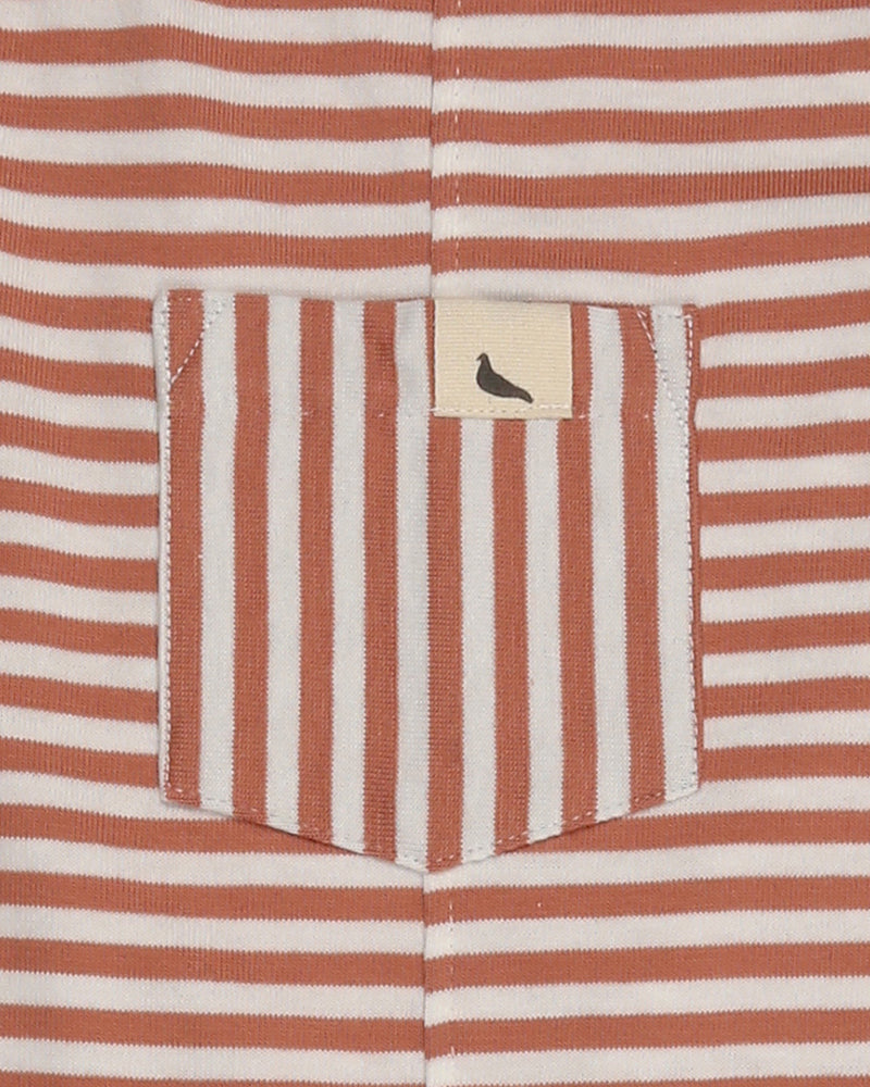 Terracotta Stripe Dungarees