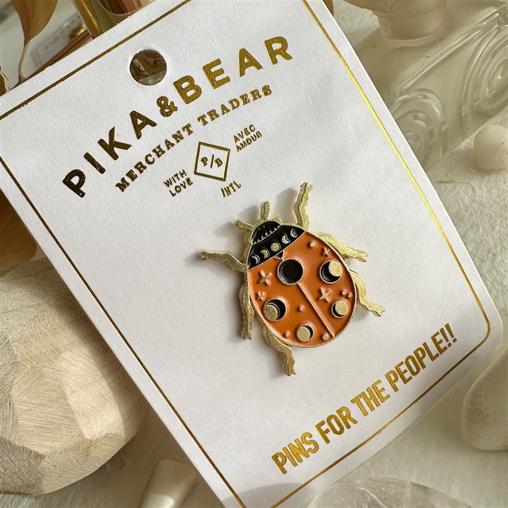 Marva Moon Phase Ladybug Enamel Pin