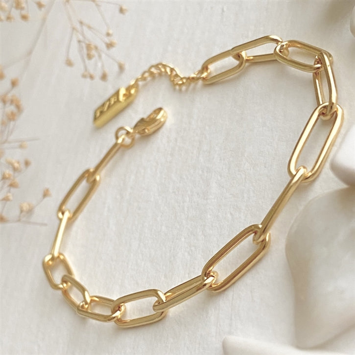 Montmartre Paperclip Chain Anklet - Gold