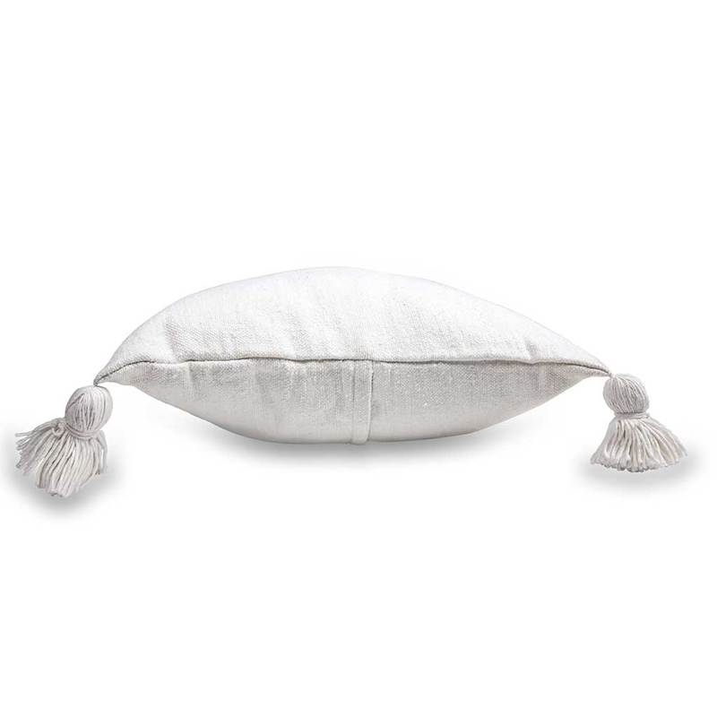 Moroccan Pom Pom Pillow - White Pom