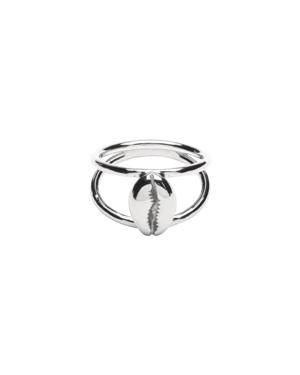 Ocean Cowrie Shell Ring in Sterling Silver