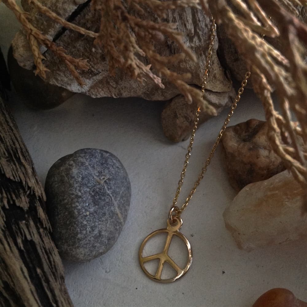 One Love Gold Filled Peace Sign