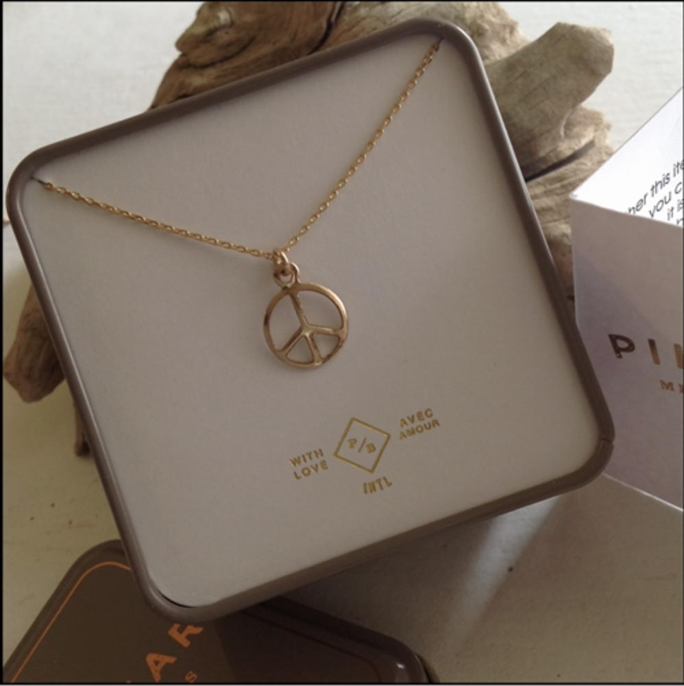 One Love Gold Filled Peace Sign