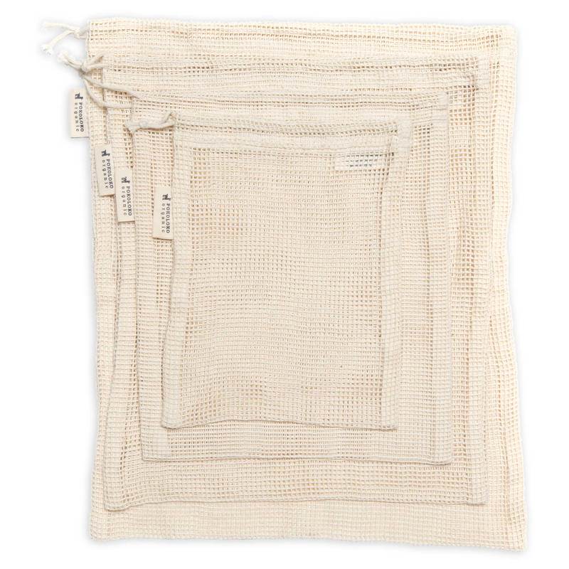 Organic Cotton Mesh ECO Bag - 4 Pack