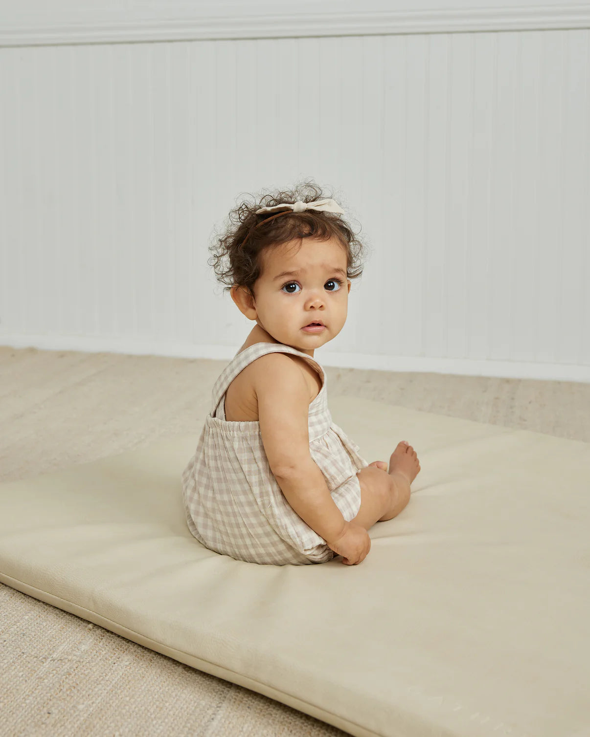 Penny Romper - Silver Gingham