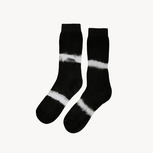 Pima Cotton Tie Dye Socks - Black