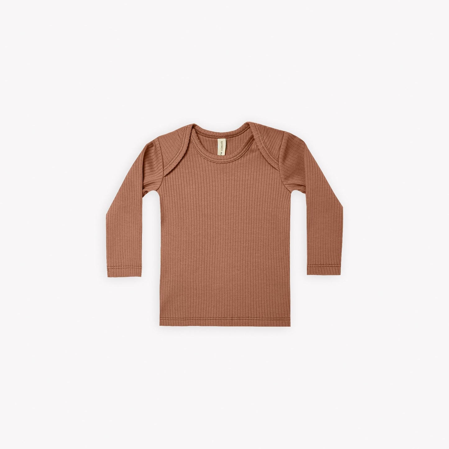 Ribbed Long Sleeve Lap Tee - Clay