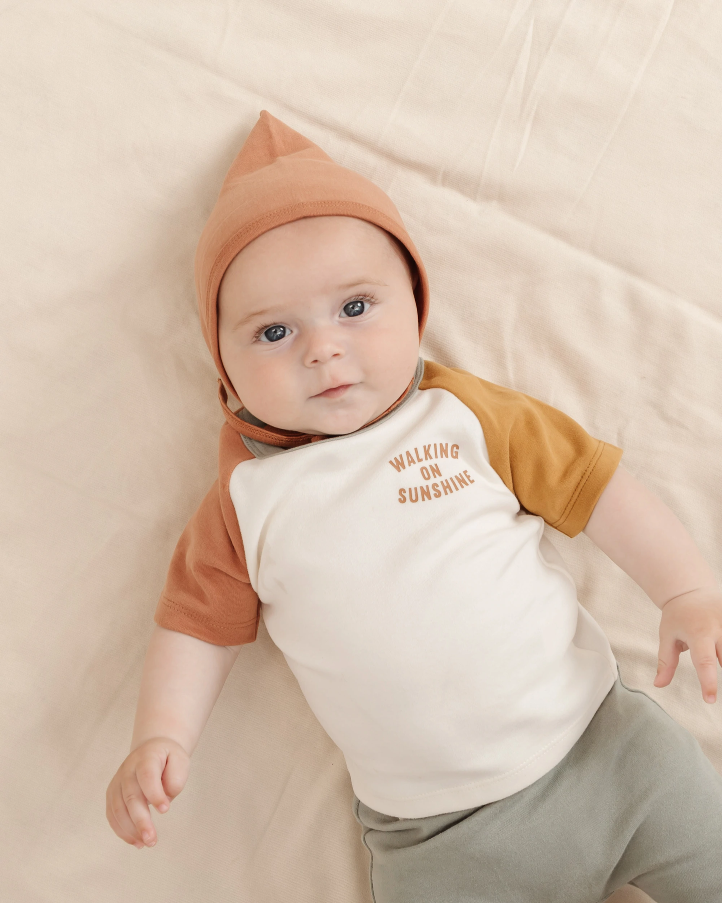 Raglan Tee - Ivory Colour Block