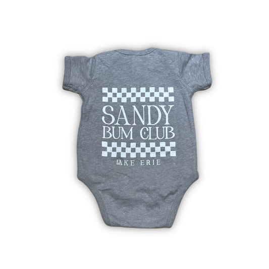 Sandy Bum Club Baby Onesie - Gray Melange