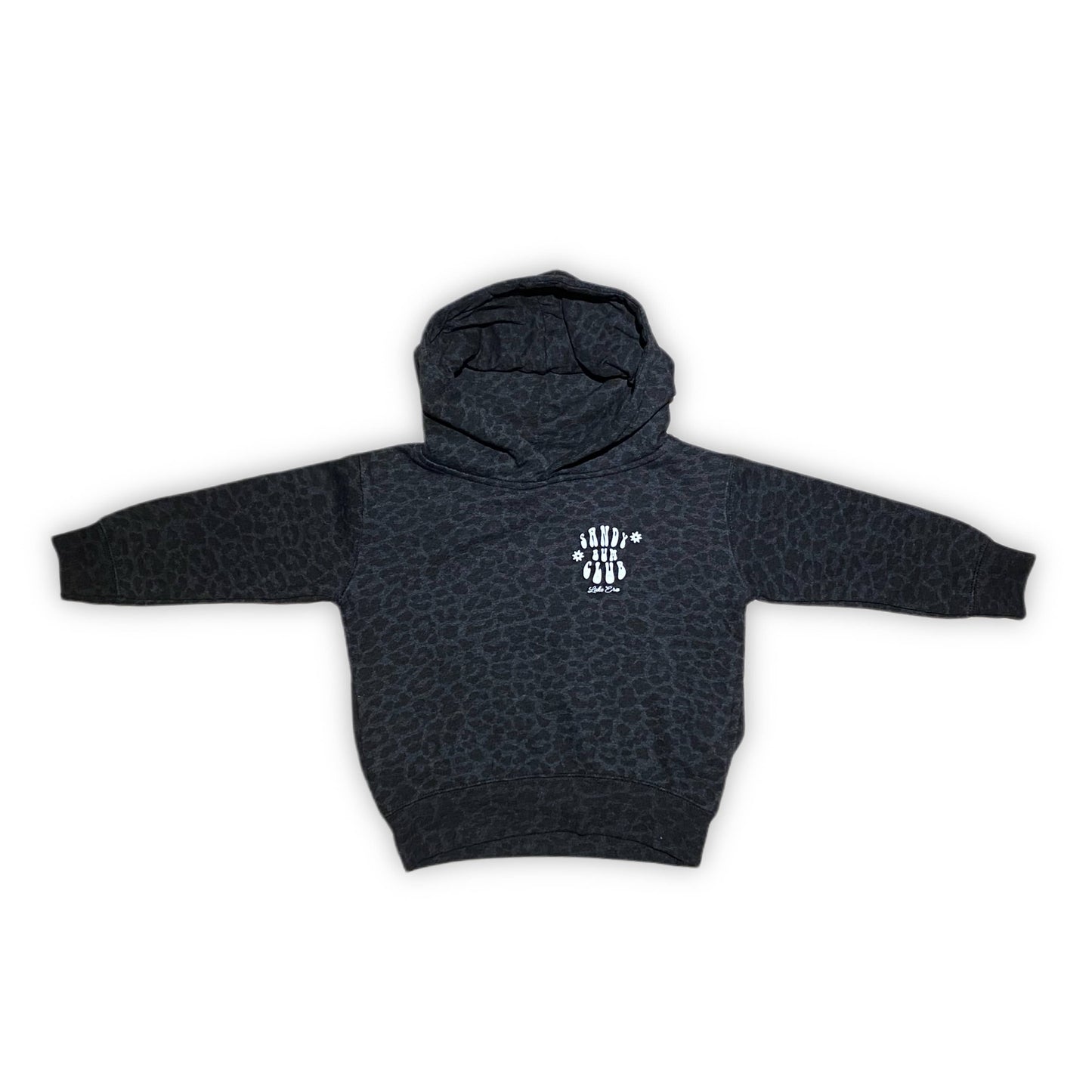 Sandy Bum Club Kids Hoodie - Black Leopard